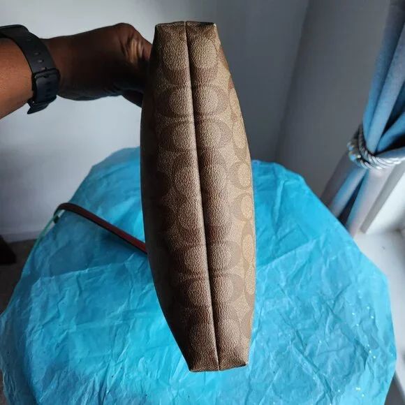 Coach Wine Signature Coated Canvas Crossbody w/Cherries EUC - Picture 6 of 11